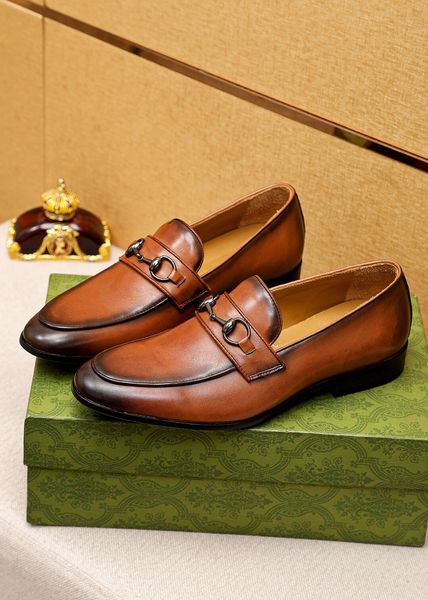 

new 2023 men dress shoes classic formal casual genuine leather flats wedding party slip on shoes fashion brand business oxfords size 38-46, Black