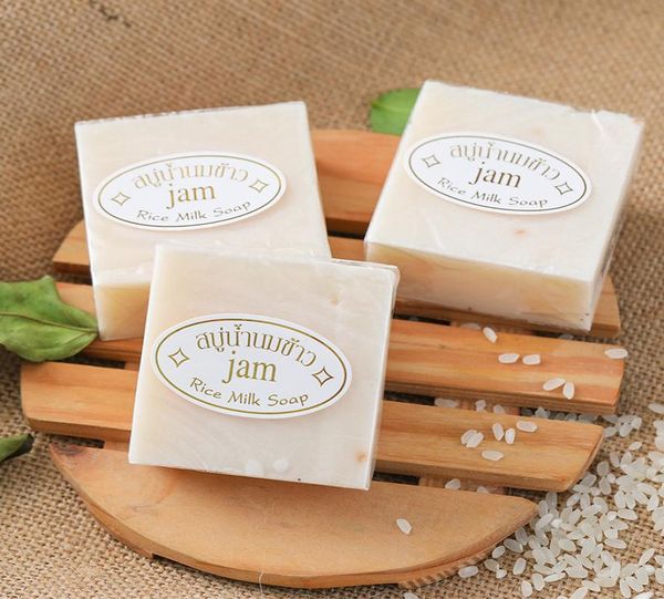 

thailand jam rice soap 65g original thailand handmade rice milk soap natural soap face whitening face oil control antiacne9252009