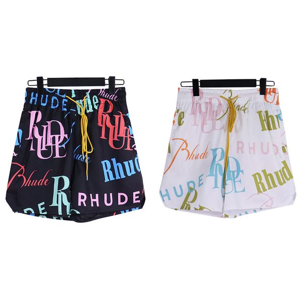 

shorts summer pant hip hop for men drawstring colorful letter printed beach holiday short pants 2 colors