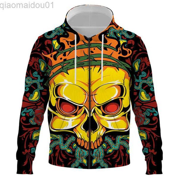 

men's hoodies sweatshirts hoodie sweatshirt terror skull 3d print pullover men women fashion oversized hoodies kids boy hip hop jackets, Black