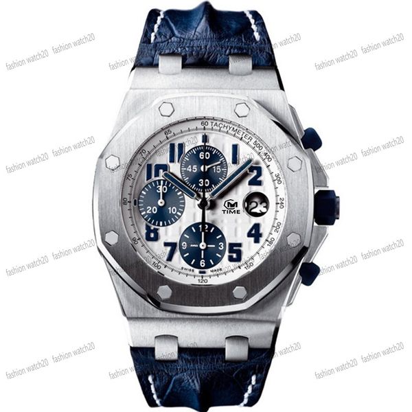 

men's watch designer watch men's watch 42mm quartz movement multi color optional stainless steel sapphire glass montre de luxe, Slivery;brown