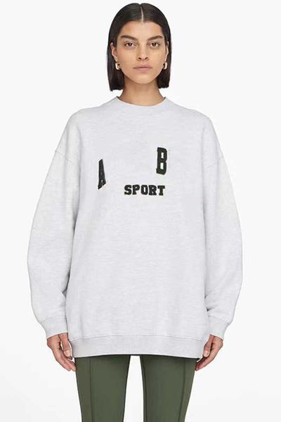 

23ss ab hoodie womens fashion classic cotton sweatshirt new letter print bing hooded pullover washed loose bing hoodies 9 4oww, Black