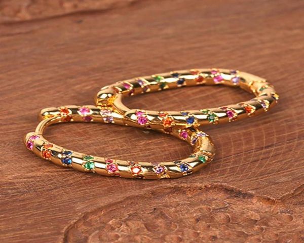 

dangle chandelier circle hoop earrings arab for women fashion color crystal earring statement wedding jewelry gift7238415, Silver