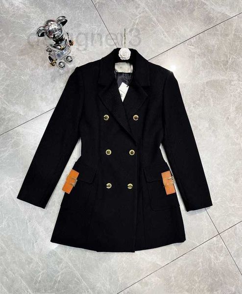 

women's suits & blazers designer early autumn new french style elegant temperament double breasted slim lapel blazer 7ljl, White;black