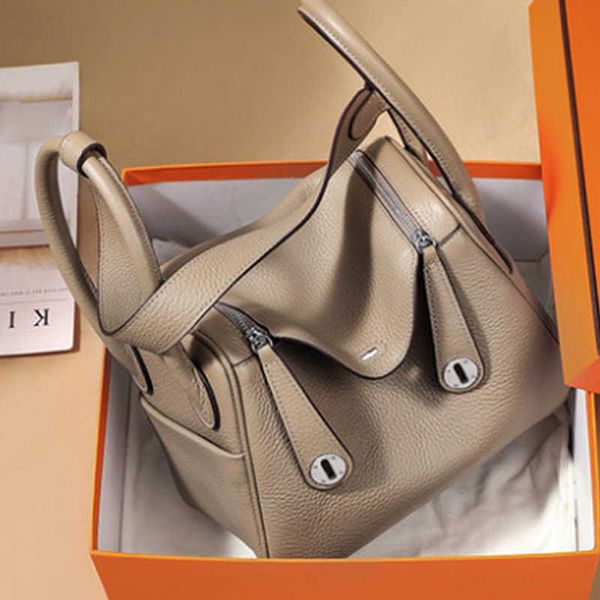

luxury hemrres tote bag 2023 new fashion litchi pattern lindys bag mini doctor leather women's single shoulder messenger handbag medici