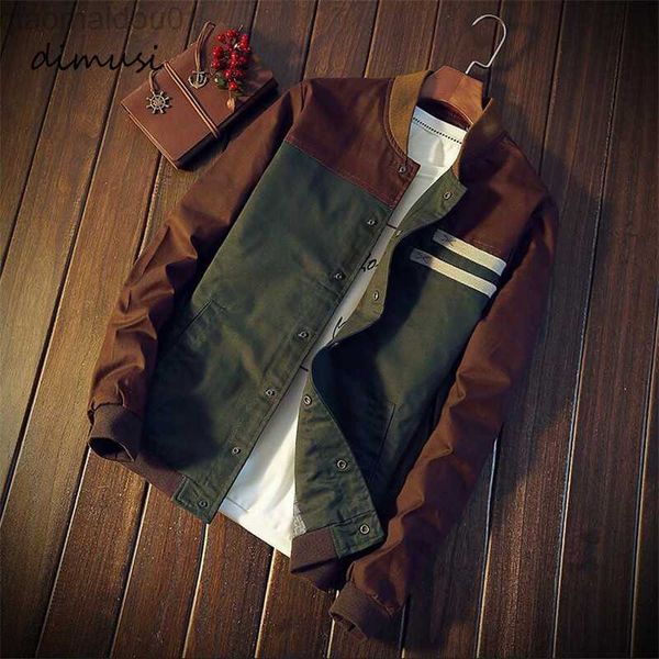 

men's jackets dimusi new autumn mens bomber jacket fashion male streetwear hip hop slim pilot coats men baseball windbreaker clothing 5, Black;brown