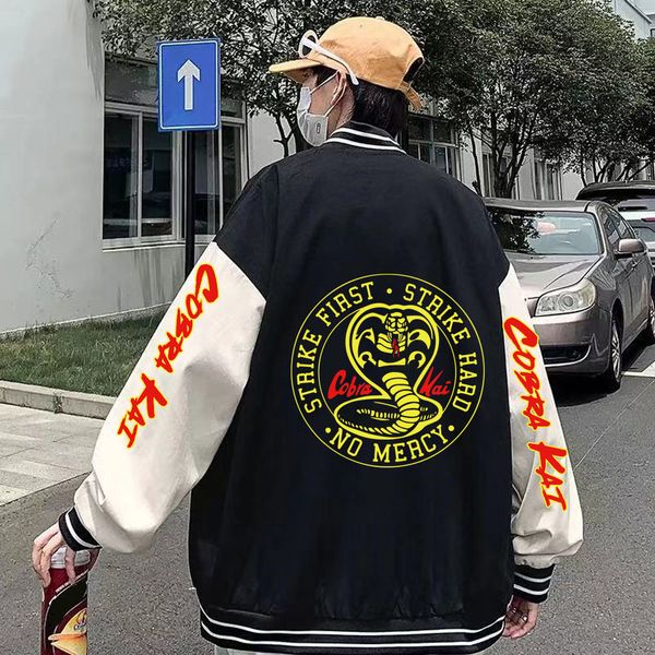 

men's jackets the karate kid cobra kai hoodies men spring autumn baseball jacket cosplay costume men's harajukutracksuits 230721, Black;brown