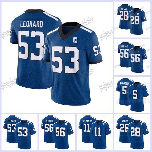 

colts 5 anthony richardson 2023 indiana nights football jerseys darius leonar matt ryan jonathan taylor quenton nelson michael pittman jr. j, Black;red