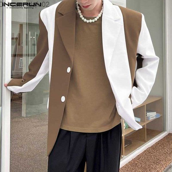 

men's sweaters 2023 spring men's pioneer patch work ultrafine long sleeve men's set party street clothing casual thin coat me, White;black