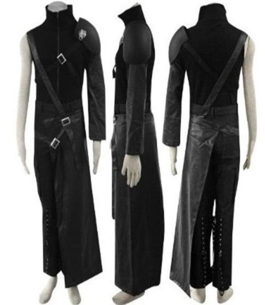 

final fantasy vii cloud cosplay costume zaxs includes 5 accessories1202925, Black