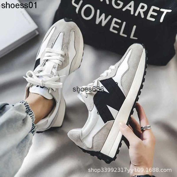 

with 2022 new spring and autumn new bailun coupe nb versatile summer breathable couple tennis shoes 327 sports men's canvas shoes gx, Black
