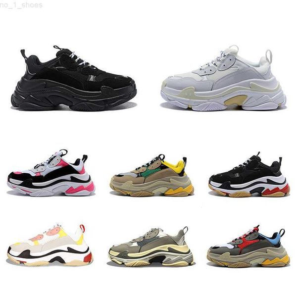 

designers 17fw triple s for men women casual dad shoes black red white green tennis luxury increasing shoe sneakers 36-45