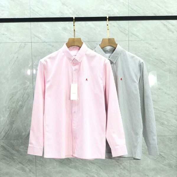 

23fw europe couples tee cotton casual shirts spring summer lovers embroidery long sleeve pink colors jul 21, Black;brown
