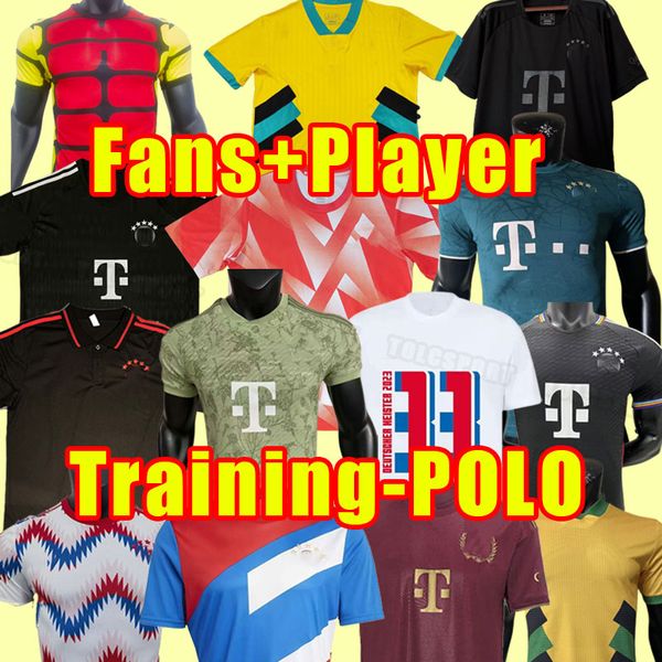 

de ligt soccer jerseys mane sane hernandez bayern munich gnabry goretzka coman muller davies kimmich football shirt 23 24 training fans play, Black;yellow