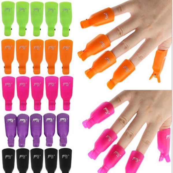 

fashion 10pcsset plastic nail art soak off cap clip uv gel polish remover wrap tool1121146