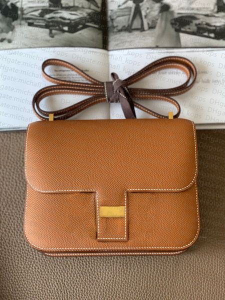 

10a level epsom genuine leather flight attendant bag mirror quality honey wax hand sewn women shoulder bag luxury designer bags with box