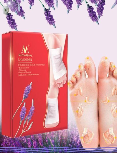 

10pcs5pair lavender detox foot patches health organic sleep foot pads aid natural sleepy slimming patch weight care8841234