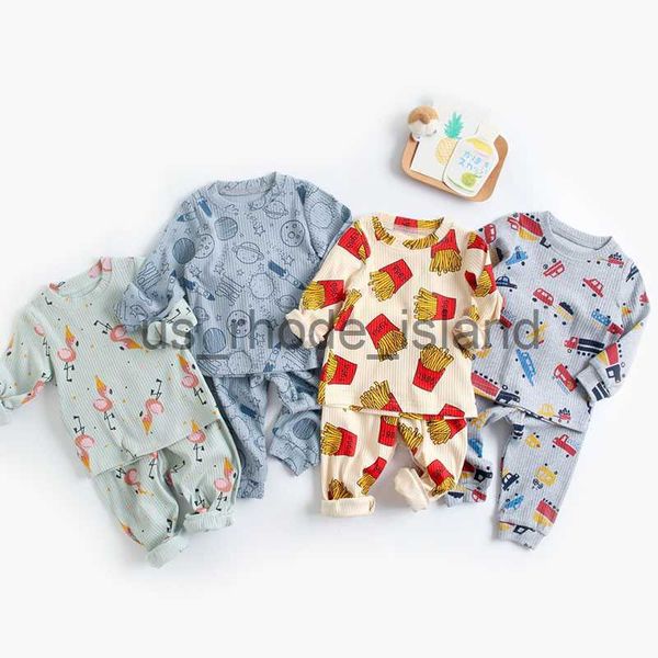 

pajamas milancel baby pajamas set cartoon sleepwear x0721, Blue;red