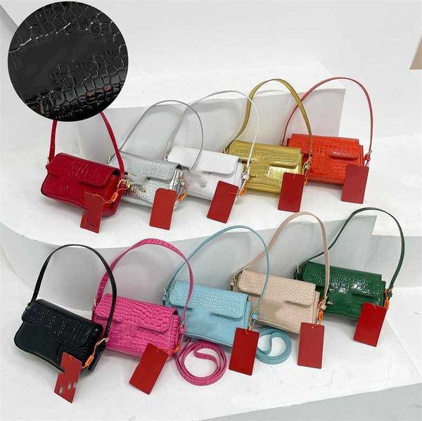 

new handbag single shoulder bag underarm crocodile mesh red fashion stick advanced western style women's