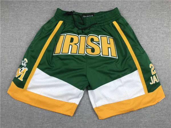 

irish high school basketball short hip pop running pant new with pocket york zipper stitched blue white size s-xxl