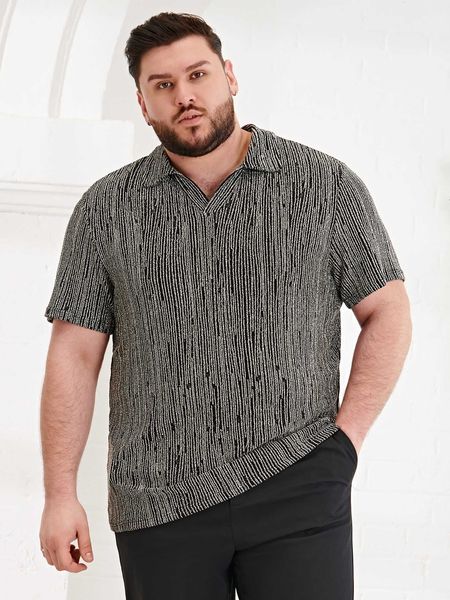 

men's fashion homme men marled knit polo shirt, White;black