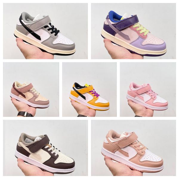 

kids shoes dunks low athletic outdoor boys girls casual fashion sneakers children walking toddler sports youth dunks trainers eur24-39, Black