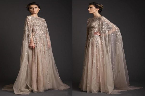 

krikor jabotian 2019 dresses evening wear with wrap champagne beads sequined a line prom gowns custom made formal party dress3666249, Black;red