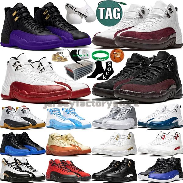 

2023 with box basketball shoes for men women cherry field purple stealth grind playoffs reverse flu game hyper royal black taxi mens outdoor