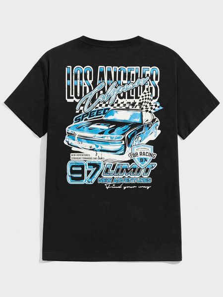 

men's fashion emrg men car letter graphic, White;black