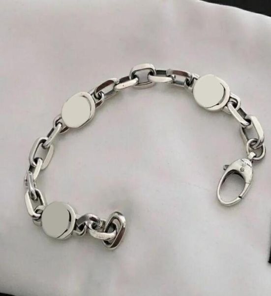 

charm bracelets luxury jewelry pendants bijoux designer original packaging 925 silver interlocking retro bracelet 3g 1542046, Golden;silver