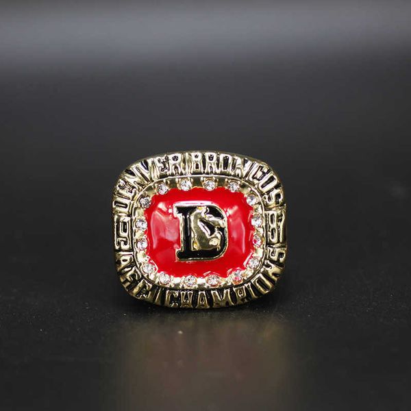 

1987 denver mustang championship ring super bowl fashion jewelry, Silver