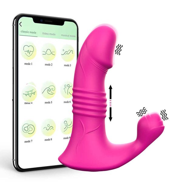 

new app remote control rose telescopic female wear full-automatic male adult