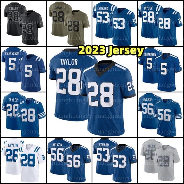 

anthony richardson jonathan taylor quenton nelson peyton manning football jersey gardner minshew kwity paye deforest buckner michael pittman, Black;red