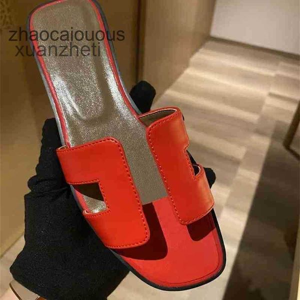 

cow summer women shoes beacslide slipper designers slippers classic her sandals oran leather flip flops heels ladies fashion orange cut-out