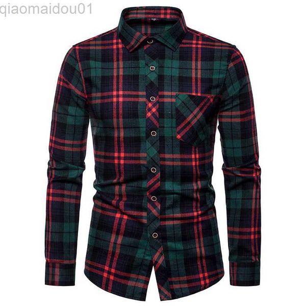 

men's casual shirts spring autumn male stripe casual shirts mens flannel plaid shirt brand men slim business office checkered long slee, White;black