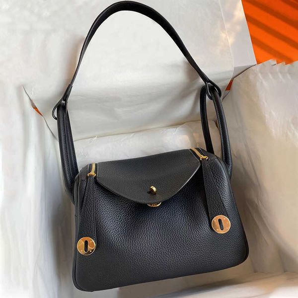 

original luxury hemrres tote bag tc new original leather hand sewn wax thread lindys mini doctor bag head layer single shoulder crossbody wo