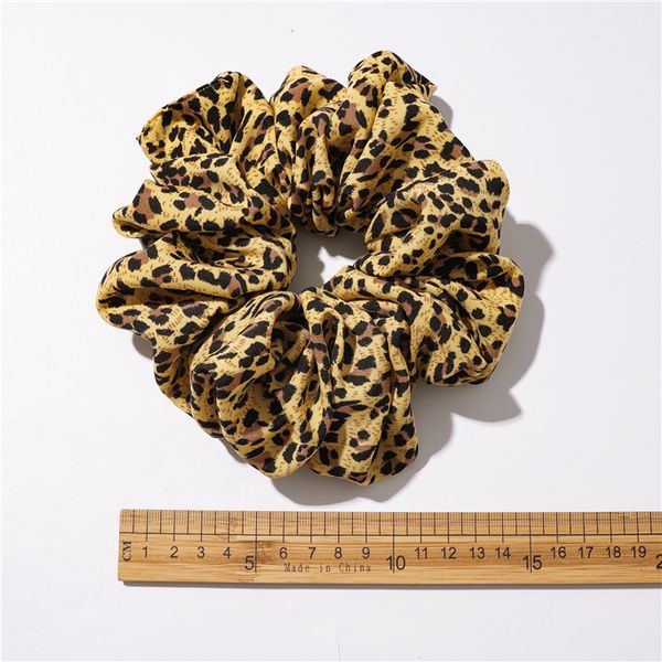 

fashion blogger designer jewelry new oversized fabric leopard print large intestine ring fabric loop women's versatile elastic band fq9, Golden;silver