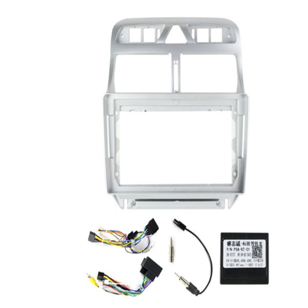 

9 inch car android radio panel frame for peugeot 307 2004-2013 car multimedia player dashboard plastic bracket canbus cable kit