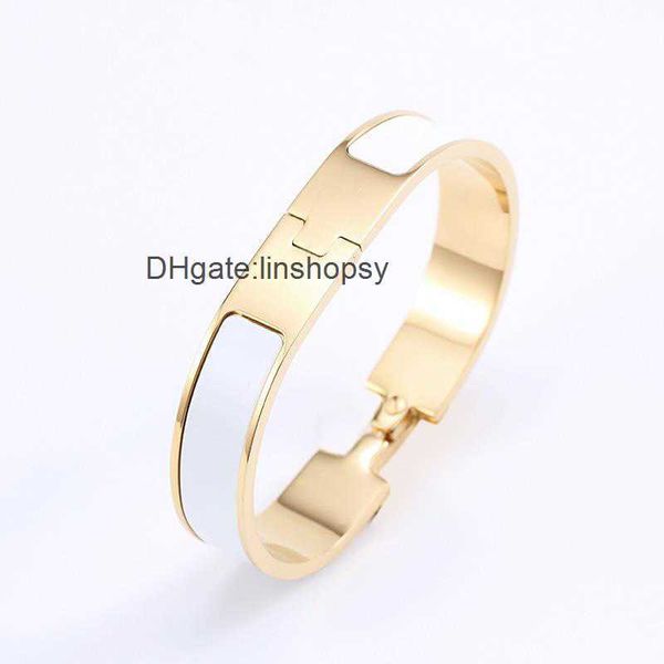 

charm bangle womens mens designer bracelet h bracelets jewelry woman bangle stainless steel man 18k gold silver cuff buckle 17/19 size fashi, Black