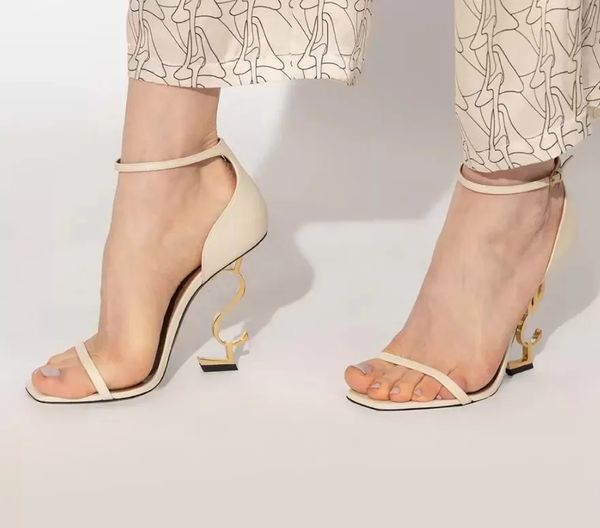 

elegant brand opyum sandals shoes stiletto heels women pumps material letter-embellishment round toe cassandra summer lady high heels eu35-4, Black