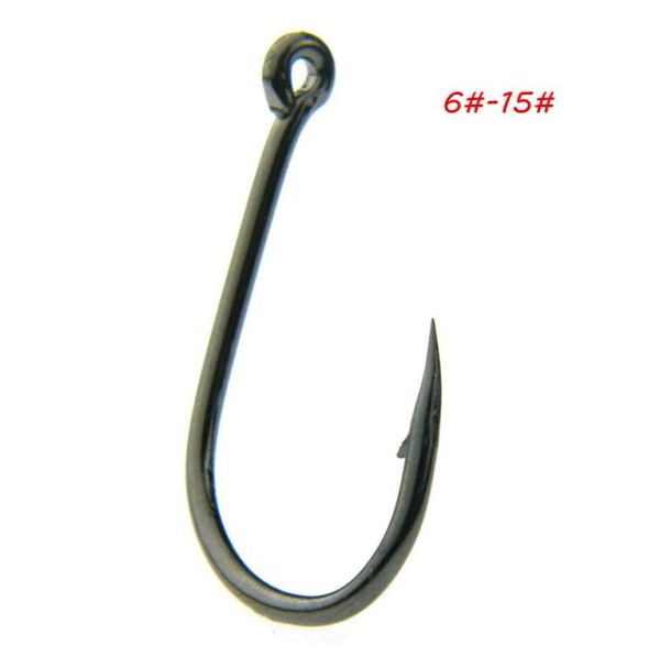 

1000pcslot 10 sizes 615 black ise hook high carbon steel barbed fishing hooks pesca tackle accessories a0176248051
