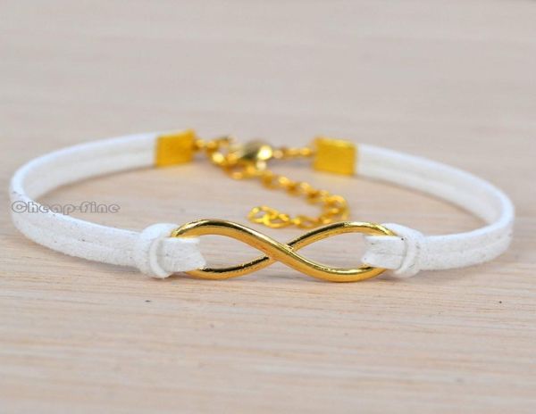 

3 pcslot antique glod tone handmade korean velvet infinity bracelets new s fashion personalized jewelry6822691, Golden;silver