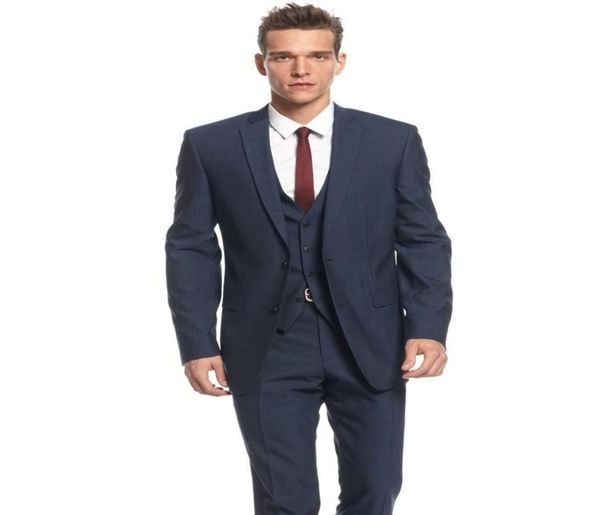 

side vent groom tuxedos navy blue groomsmen notch lapel man suitbridegroomweddingpromdinner suits jacketpantstievest5314865, Black;gray