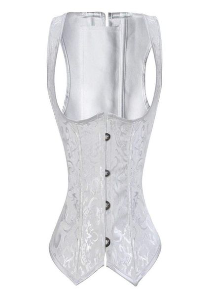 

underbust corset steel boned plus size vest basques corsets and bustiers lingerie for women corsetto shoulder strap3011288, Black;white