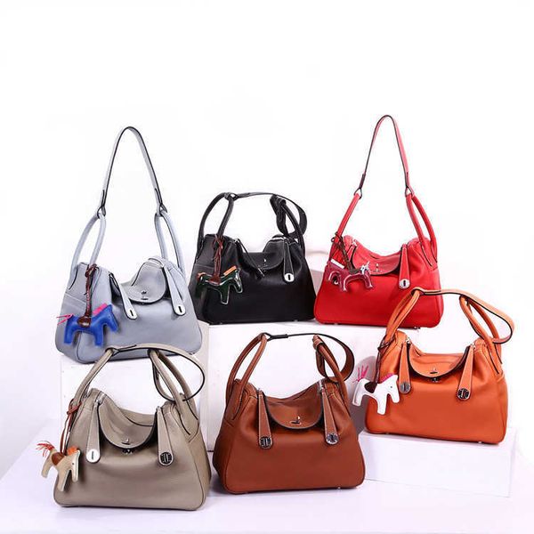 

luxury hemrres tote bag fashion women's bag pillow new medicine box lindys head layer cow leather shoulder handbag iygp