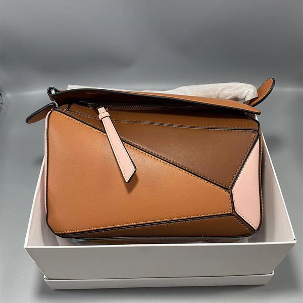 

lowe bag shoulder wholesale women's bags puzzles handbag tote wallet leather stitched high capacity lowe fashion brand crossbody bag in