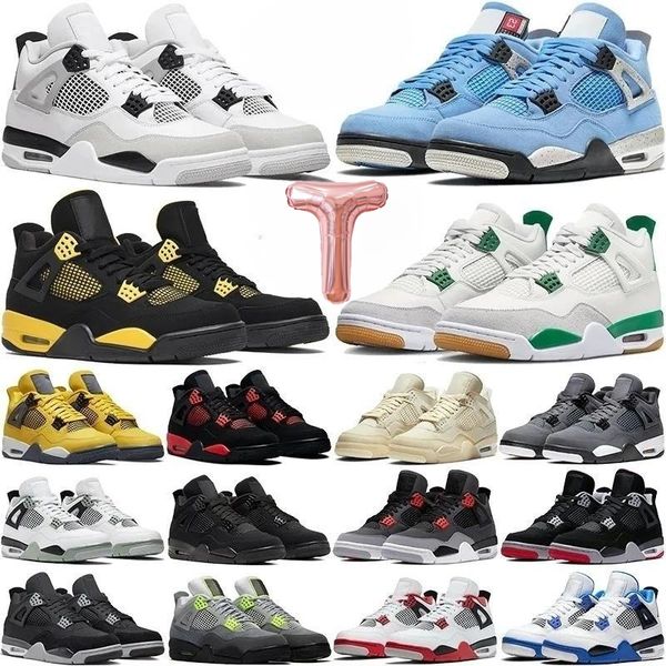 

university blue jumpman 4 4s men basketball shoes white guava ice oreo sail noir metallic purple black cat bred shimmer cactus jack men