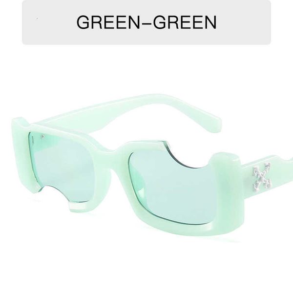 

w new personalized frame sunglasses with female notched square small face for men's trendy street p glasses 1tq8w, White;black