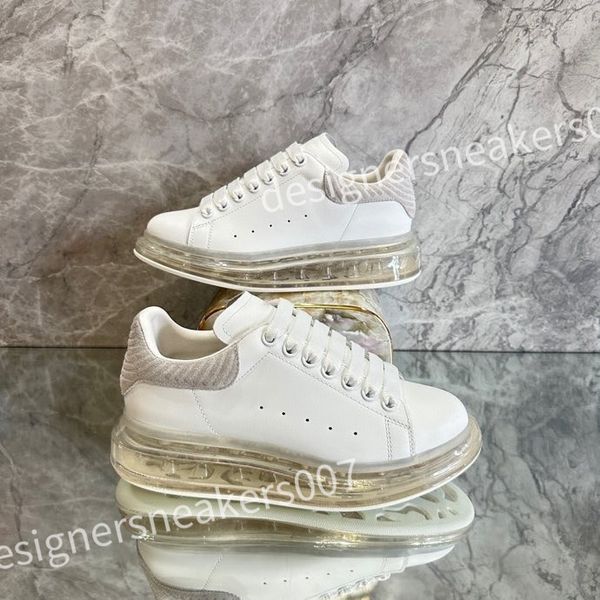 

2023 new luxurys designer stage leather increased casual shoes fashionable sports fashion platform mens womens white lace up alexander sneak, Black