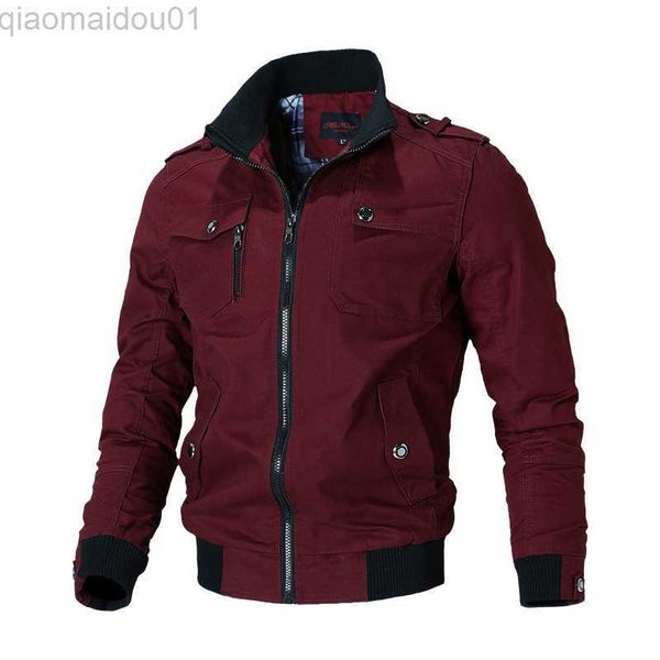 

men's jackets bomber jacket men fashion casual windbreaker jacket coat men new outwear stand slim military jacket mens l230728, Black;brown
